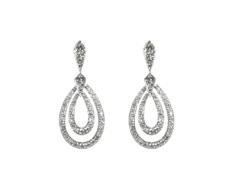 Diamond drop earrings