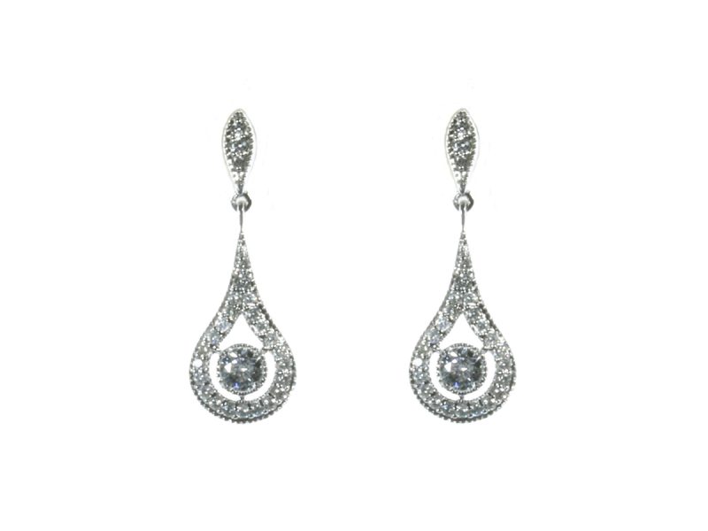 Diamond drop earrings