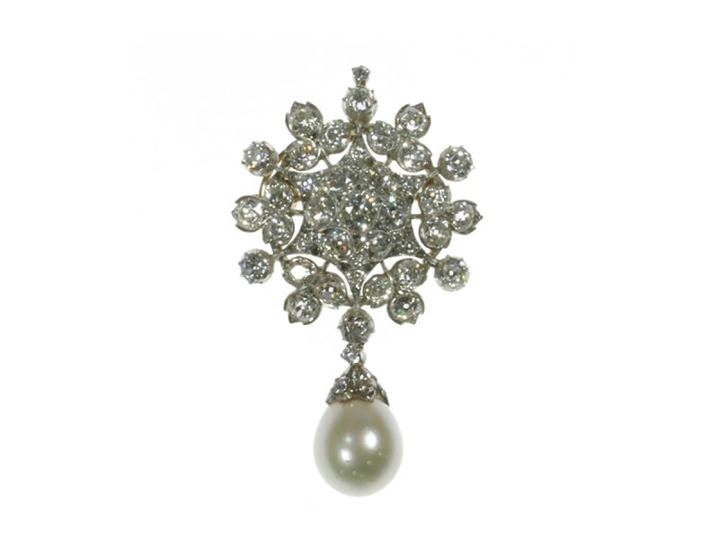 Victorian diamond brooch