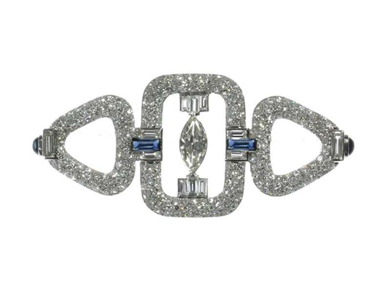 Art deco diamond brooch