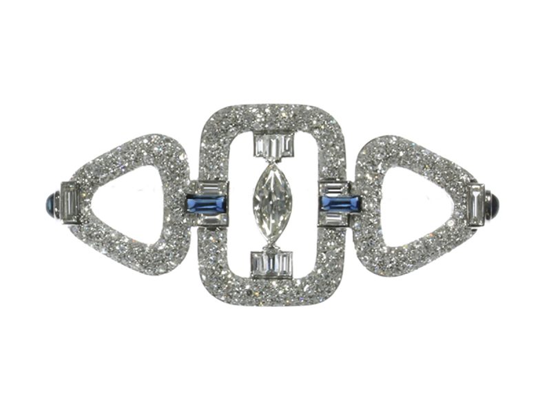 Art deco diamond brooch