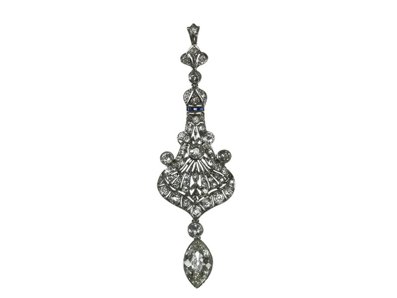 Diamond & sapphire pendant