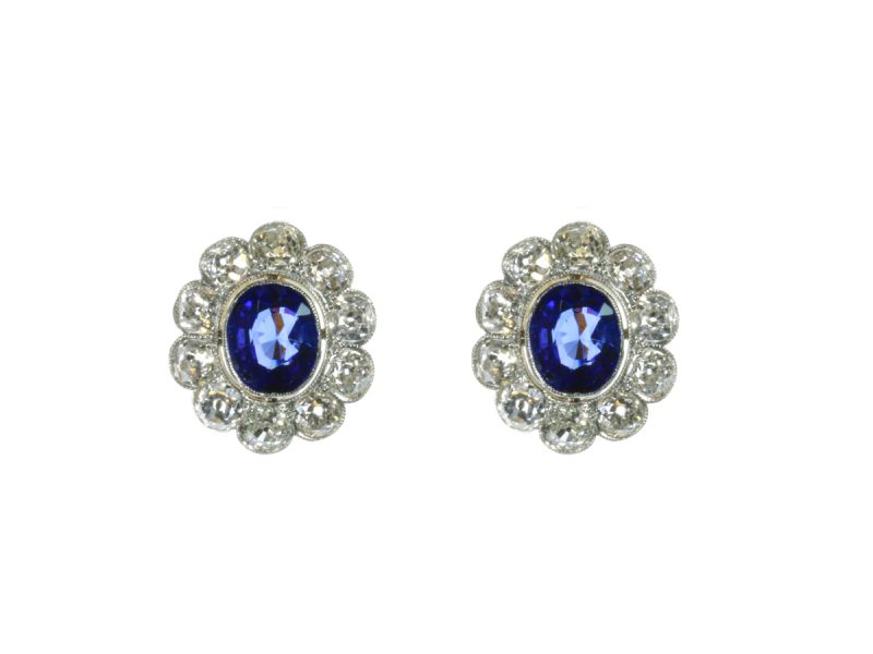 Sapphire & diamond earrings