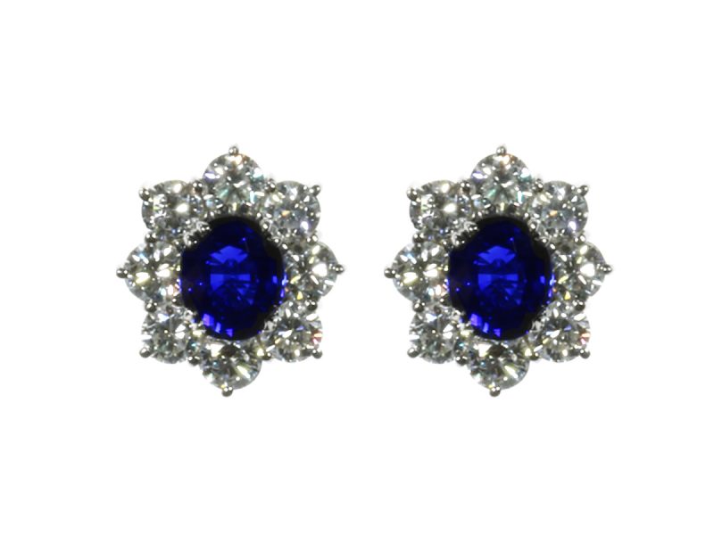 Sapphire & diamond earrings