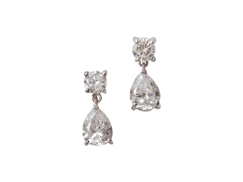 Diamond drop earrings