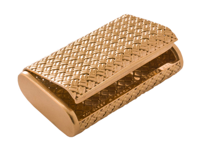 Gold woven box by Van Cleef & Arpels