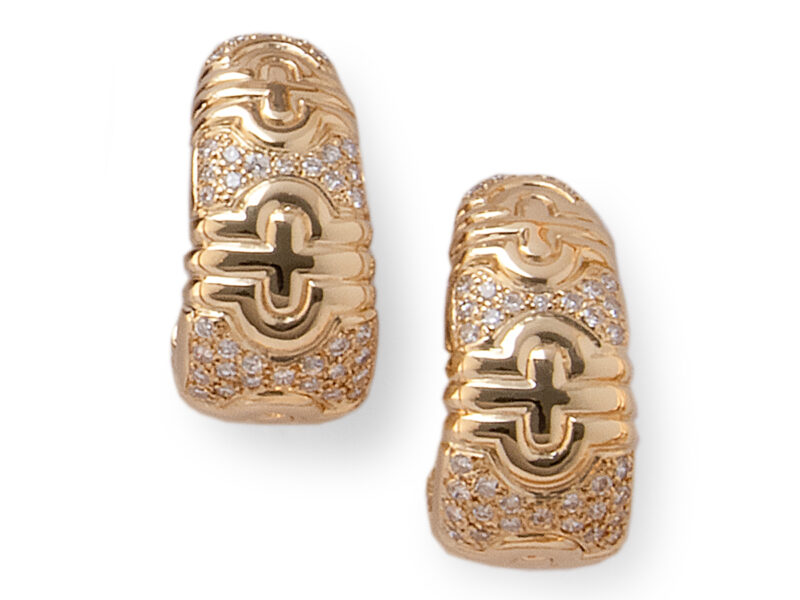 Diamond Set 18ct Gold Earrings
