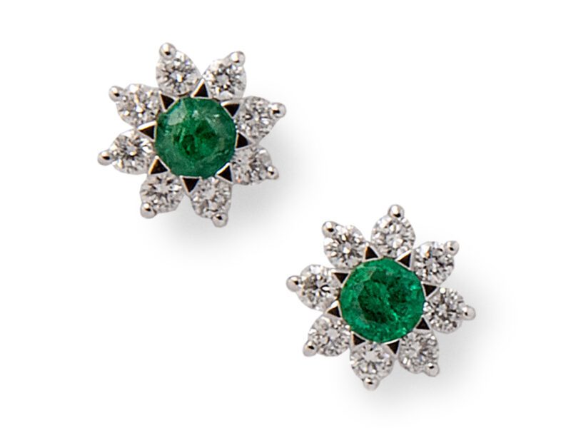 Emerald & Diamond Earrings