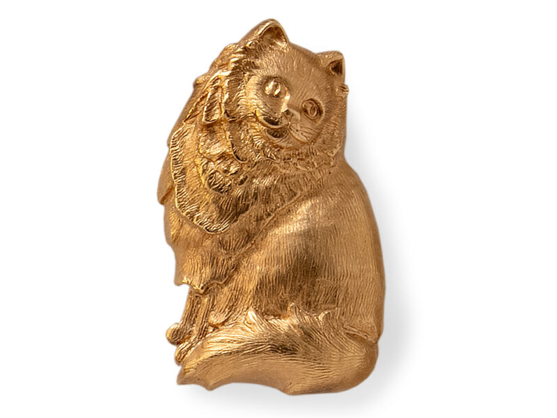 Gold Cat Brooch