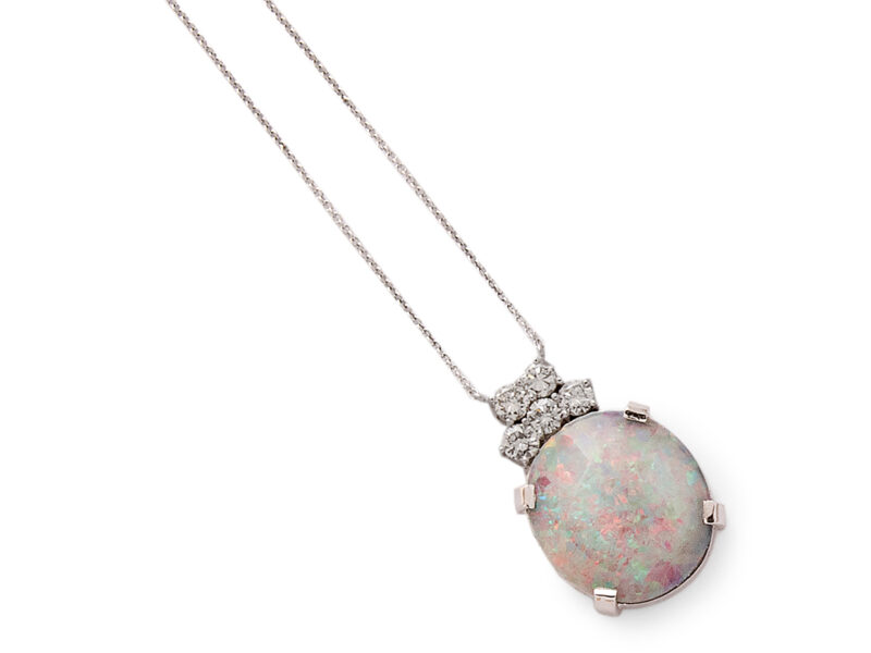 Opal & Diamond Pendant