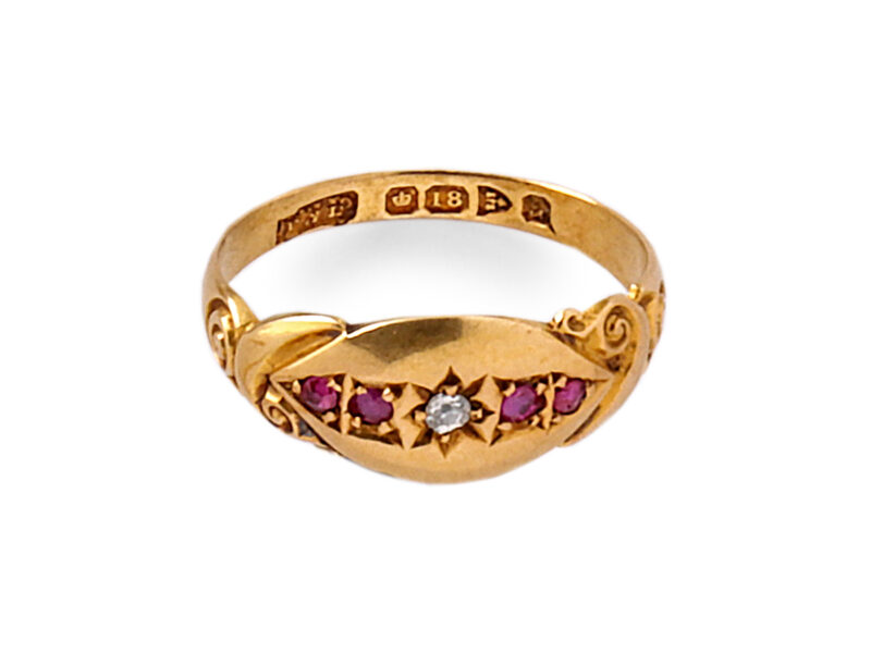 Ruby & Diamond Ring, Chester Hallmark