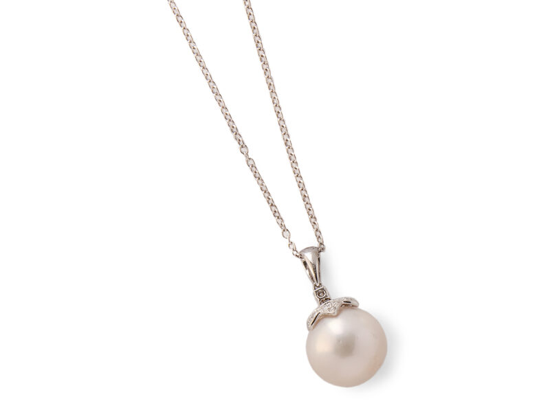 Pearl Pavé Set Pendant