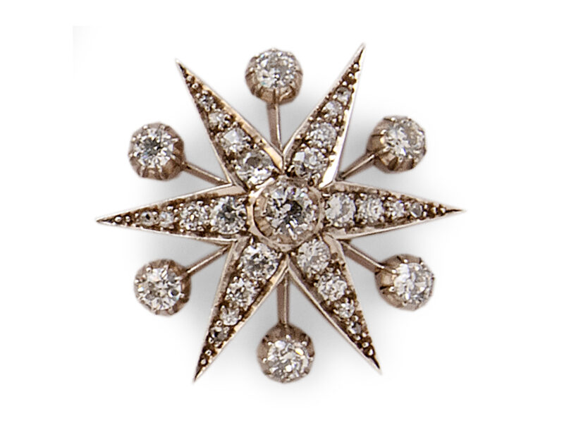 Victorian Diamond Set Star Brooch