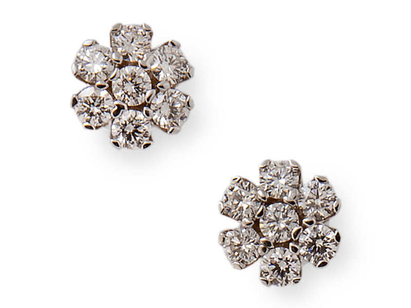 Diamond Cluster Earrings