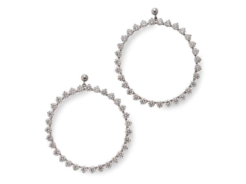 Diamond Hoop Earrings